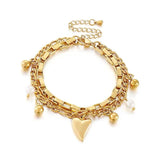 316L Stainless Steel Love Heart Bracelets For Women Party Gift