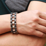 Stainless Steel Bangle Bracelet Men's Jewelry 210mm Wristband