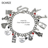 Mickey Charms Stainless Steel Crystal Bracelet Woman Gift