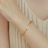 Geometric Fortune Transfer Bracelet Titanium Steel 18K Plated
