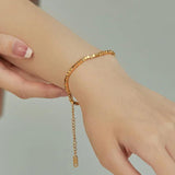 Geometric Fortune Transfer Bracelet Titanium Steel 18K Plated