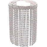 Stonefans Crystal Arm Chain Tassel Bangle