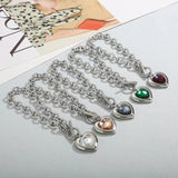 Crystal Heart Charm Bracelet for Women