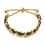 Bohemia Stainless Steel Leather Bracelet B21063