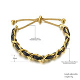 Bohemia Stainless Steel Leather Bracelet B21063