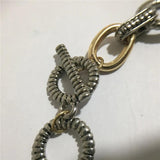 Vintage Bohemia Rhodium and Mixted T bar Bracelet