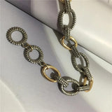 Vintage Bohemia Rhodium and Mixted T bar Bracelet
