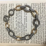 Vintage Bohemia Rhodium and Mixted T bar Bracelet
