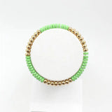DIY Enamel Charm Bracelet Bohemian Rainbow Elastic Cuff Bangle