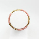 DIY Enamel Charm Bracelet Bohemian Rainbow Elastic Cuff Bangle
