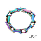 Vintage Men's Cuban Chain Bracelet Colorful Couple Jewelry