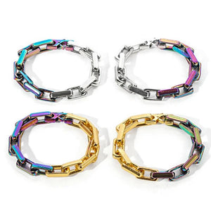 Vintage Men's Cuban Chain Bracelet Colorful Couple Jewelry