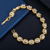 CWWZircons Dubai Yellow Oval CZ Tennis Bracelet for Women