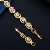 CWWZircons Dubai Yellow Oval CZ Tennis Bracelet for Women