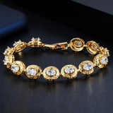 CWWZircons Dubai Yellow Oval CZ Tennis Bracelet for Women