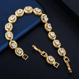 CWWZircons Dubai Yellow Oval CZ Tennis Bracelet for Women