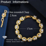 CWWZircons Dubai Yellow Oval CZ Tennis Bracelet for Women