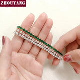 Adjustable Tennis Bracelet 4mm Zirconia Rose Jewelry