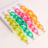 FishSheep Chunky Chain Bracelet for Women, Acrylic Thick Link Bangles
