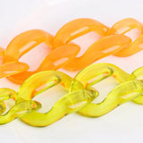 FishSheep Chunky Chain Bracelet for Women, Acrylic Thick Link Bangles