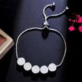 CWWZircons Cubic Zirconia Charm Chain Bracelet for Women