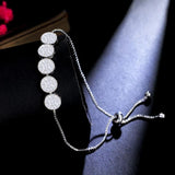 CWWZircons Cubic Zirconia Charm Chain Bracelet for Women