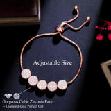 CWWZircons Cubic Zirconia Charm Chain Bracelet for Women