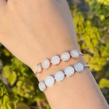 CWWZircons Cubic Zirconia Charm Chain Bracelet for Women