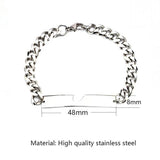 Titanium Steel Cuban Heart Couple Bracelet Stainless Steel Jewelry