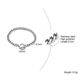 Men's Cuban Chain Bracelet Stainless Steel Never Fade Love Jewelry