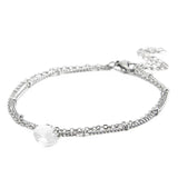Silver Stainless Steel Round Chain Bracelets Gift