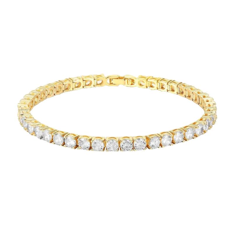 Multicolor Rhinestone Bracelet 2.5mm Tennis Chain Wedding Jewelry