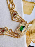 Vintage Zircon Charm Four-layers Bracelet