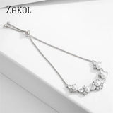 Zircon Pearl Adjustable Bracelets for Women BP5085