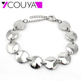 COUYA Stainless Steel Link Bracelet for Women