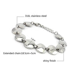 COUYA Stainless Steel Link Bracelet for Women