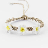 4 pcs Clay Flower Rope Charm Bracelets Wedding Party Jewelry
