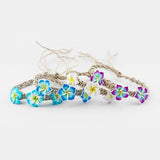 4 pcs Clay Flower Rope Charm Bracelets Wedding Party Jewelry