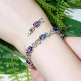 CWWZircons Rainbow CZ Crystal Bracelets Bangle for Women CB245