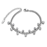 Boho Beach Charm Bracelet CZ Stainless Steel B21137
