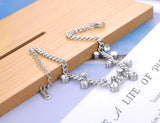 Boho Beach Charm Bracelet CZ Stainless Steel B21137