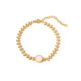Uworld Stainless Steel Chain Mother Of Circle Bracelet Golden 18K Plated