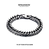 Men Cuban Link Bracelet 8.5mm Stainless Steel Streetwear Chain