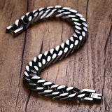 Men Cuban Link Bracelet 8.5mm Stainless Steel Streetwear Chain