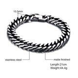 Men Cuban Link Bracelet 8.5mm Stainless Steel Streetwear Chain