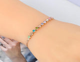 Bohemia Snake Chain Bracelet For Women CZ Crystal Charm
