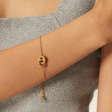 Youthway Double Circle Stainless Steel Pendant Bracelet for Women