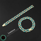 Rhinestone Bracelet Cuban Link Jewelry