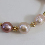 Natural Freshwater Pearls Three Pearl Beads Pendants Bracelets