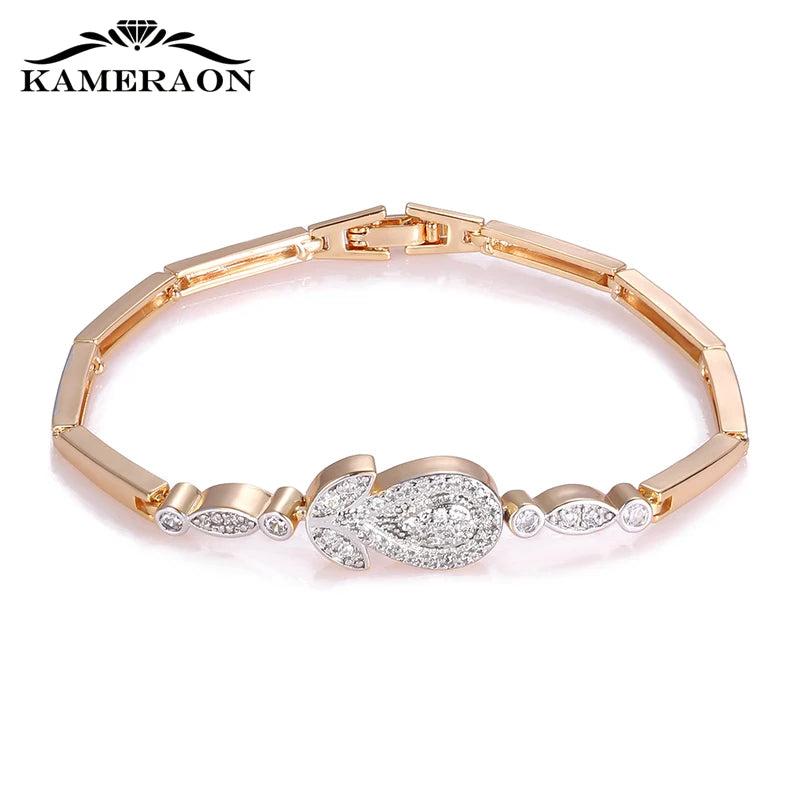 Sunlight CZ Crystal Bracelet Silver Mix Charms Bracelet Chain